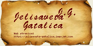 Jelisaveta Gatalica vizit kartica